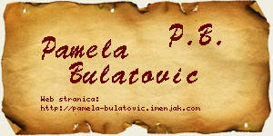 Pamela Bulatović vizit kartica